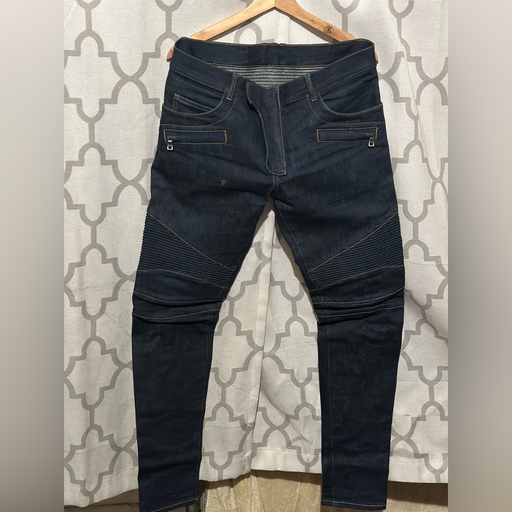BALMAIN Biker Denim